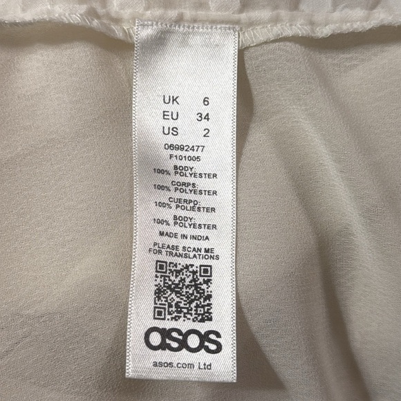 ASOS Cream Blouse with Lace Detail - Picture 9 of 9